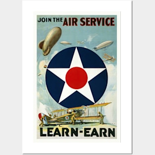 Join the Air Service, 1917. Vintage Poster Posters and Art